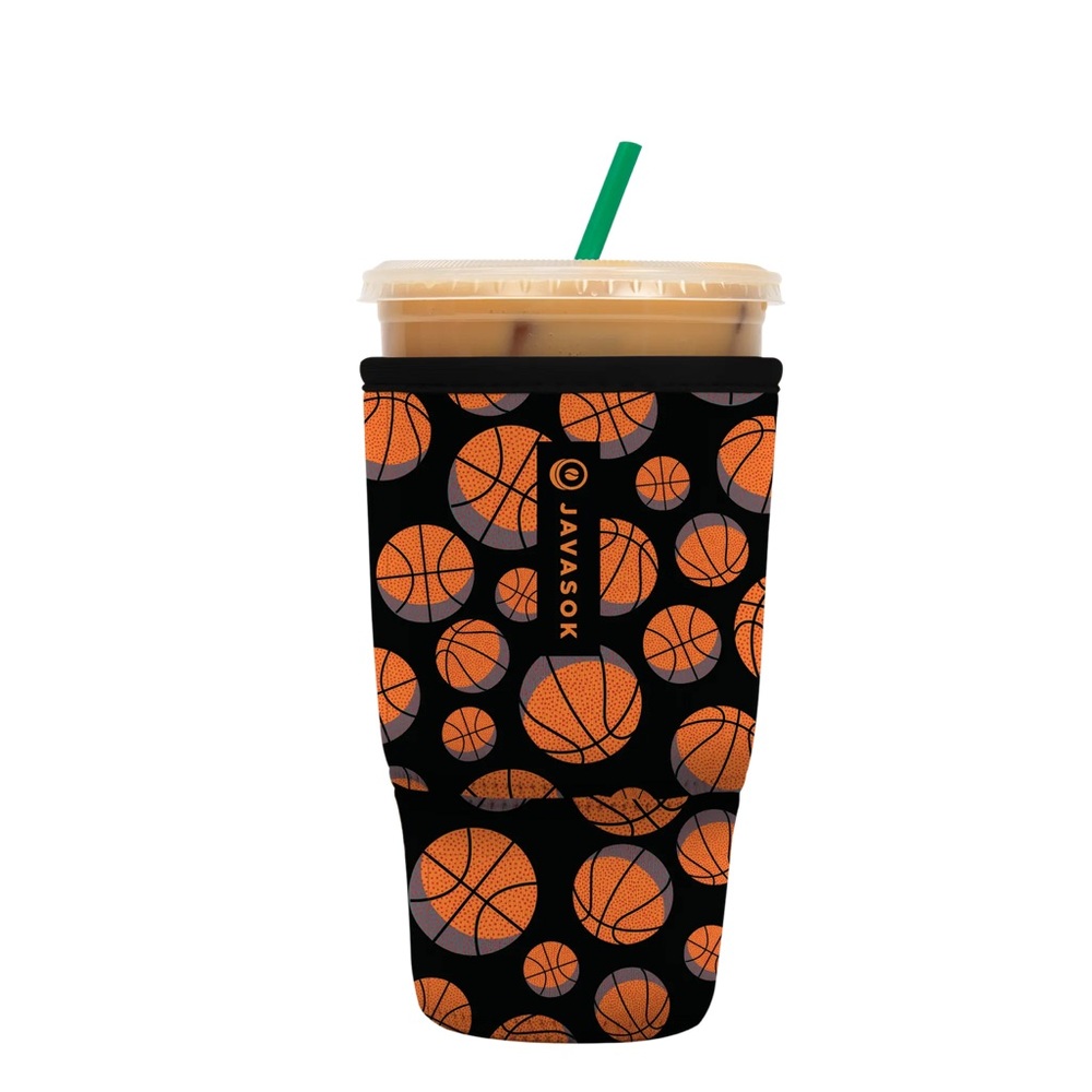 Sok-It JavaSok - Slam Dunk Basketball Print Cup Sleeve size M 22-28 ounces
